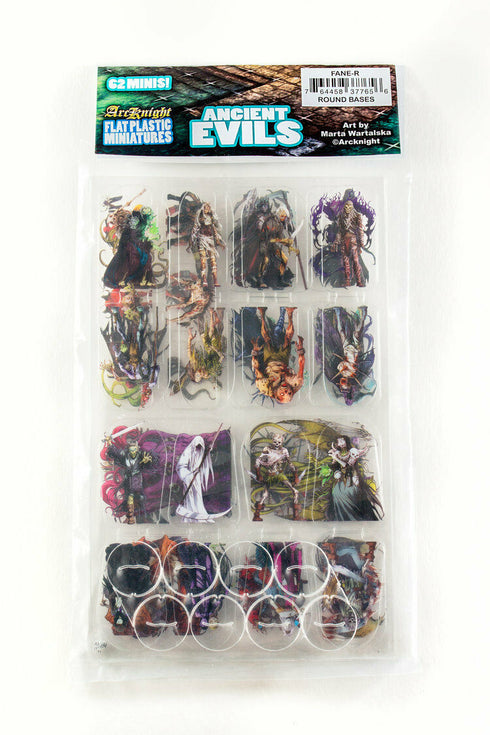 Arcknight Flat Plastic Miniatures - Ancient Evil Set - 62 2D Minis